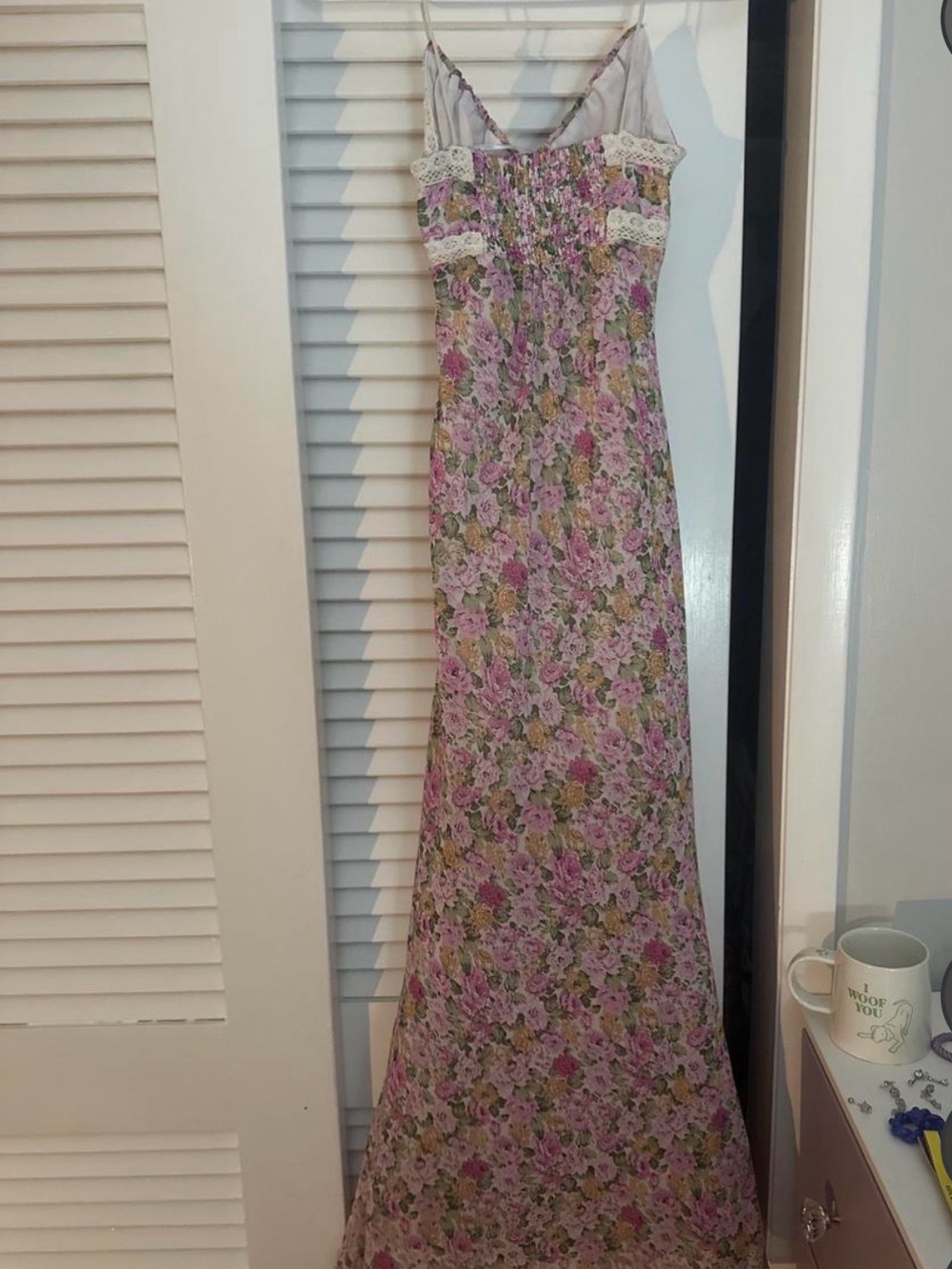 Princess Polly Pink Floral Slip Dress, worn once - Picture 2 of 3